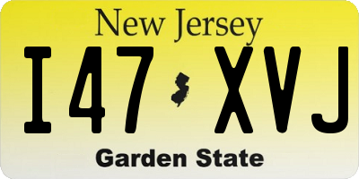 NJ license plate I47XVJ