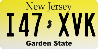 NJ license plate I47XVK