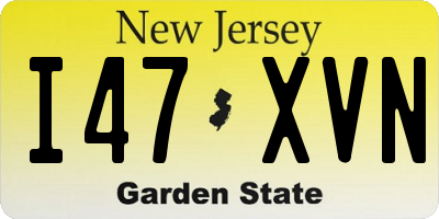 NJ license plate I47XVN