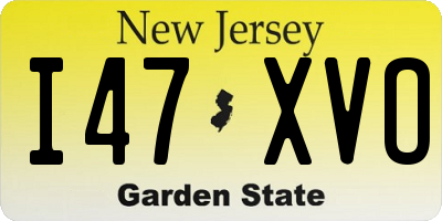 NJ license plate I47XVO