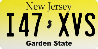 NJ license plate I47XVS