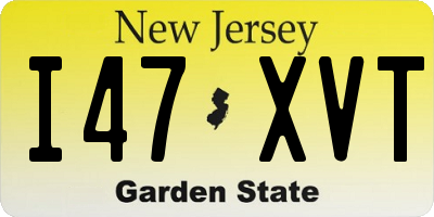 NJ license plate I47XVT