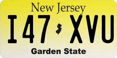 NJ license plate I47XVU