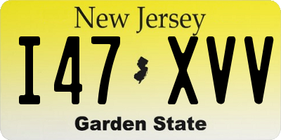 NJ license plate I47XVV