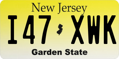 NJ license plate I47XWK