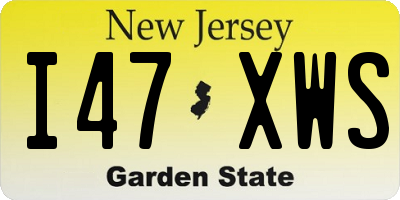 NJ license plate I47XWS