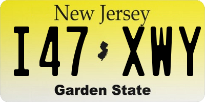 NJ license plate I47XWY