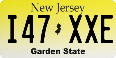 NJ license plate I47XXE