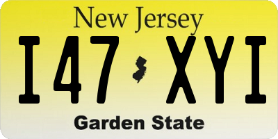 NJ license plate I47XYI
