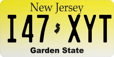NJ license plate I47XYT