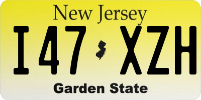 NJ license plate I47XZH