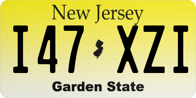 NJ license plate I47XZI