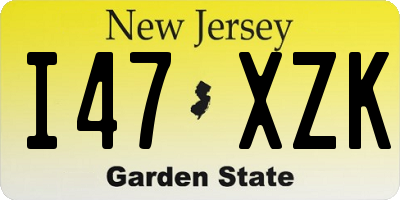NJ license plate I47XZK