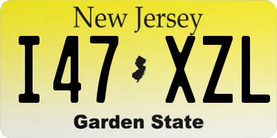 NJ license plate I47XZL