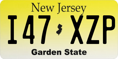 NJ license plate I47XZP