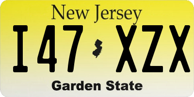 NJ license plate I47XZX