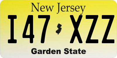 NJ license plate I47XZZ
