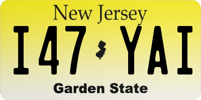 NJ license plate I47YAI