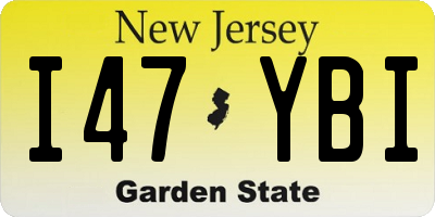NJ license plate I47YBI