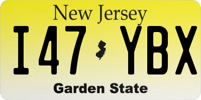 NJ license plate I47YBX