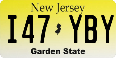 NJ license plate I47YBY