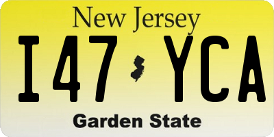 NJ license plate I47YCA