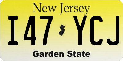 NJ license plate I47YCJ