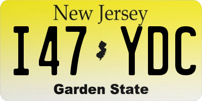 NJ license plate I47YDC