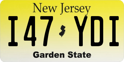 NJ license plate I47YDI