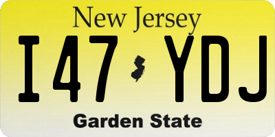 NJ license plate I47YDJ