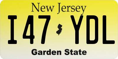 NJ license plate I47YDL
