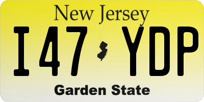 NJ license plate I47YDP