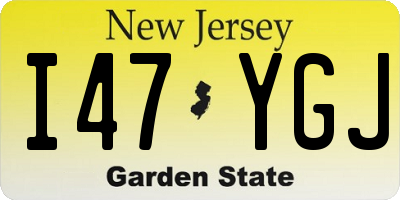 NJ license plate I47YGJ