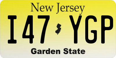 NJ license plate I47YGP