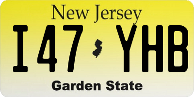 NJ license plate I47YHB