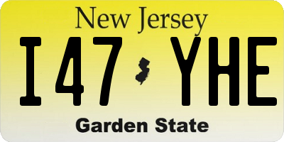 NJ license plate I47YHE