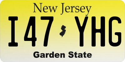 NJ license plate I47YHG