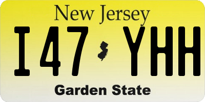 NJ license plate I47YHH