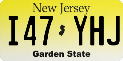 NJ license plate I47YHJ