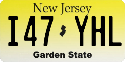NJ license plate I47YHL