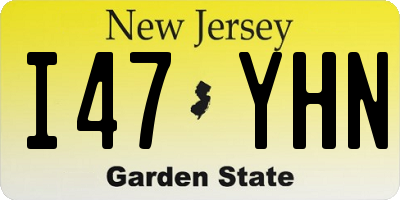 NJ license plate I47YHN