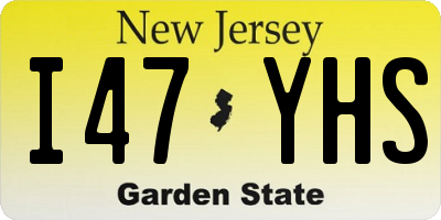 NJ license plate I47YHS