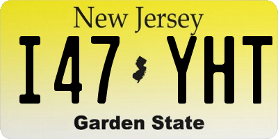 NJ license plate I47YHT