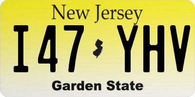NJ license plate I47YHV