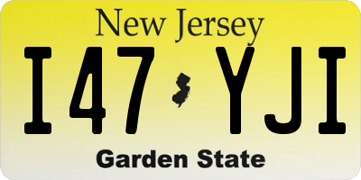 NJ license plate I47YJI