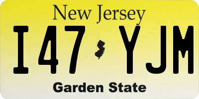 NJ license plate I47YJM