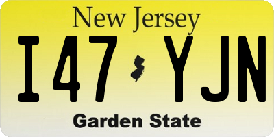 NJ license plate I47YJN