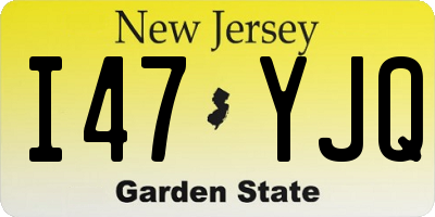 NJ license plate I47YJQ