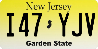 NJ license plate I47YJV