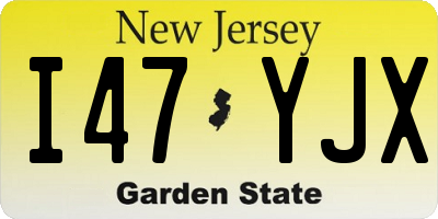NJ license plate I47YJX